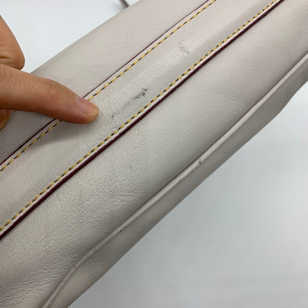Dooney & Bourke Crossbody Florentine Leather Purse Ecru Large Bags - Picture 9 of 16